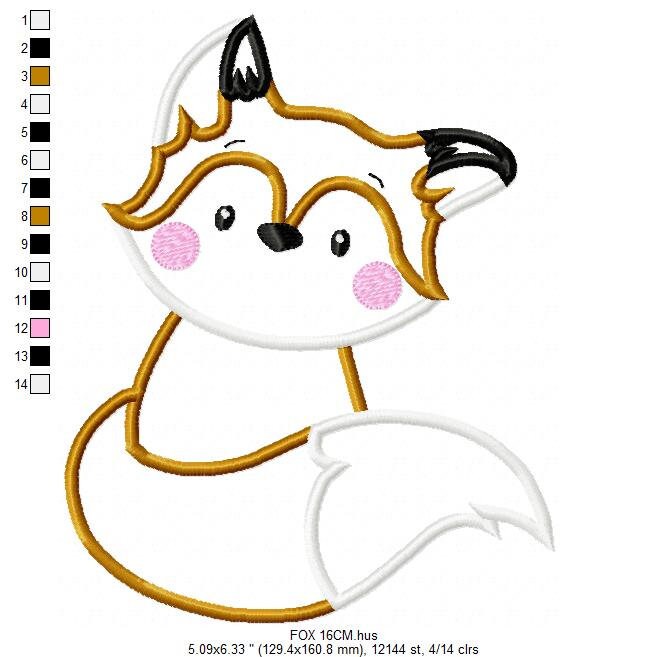 Fox embroidery designs - Red Fox embroidery design machine embroidery pattern - Animal embroidery - Red fox applique design boy embroidery