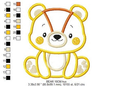 Carica l&#39;immagine nel visualizzatore di Gallery, Bear embroidery designs - Teddy embroidery design machine embroidery pattern - Baby Boy embroidery file - instant download bear applique
