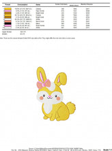 Carica l&#39;immagine nel visualizzatore di Gallery, Female Bunny embroidery design - Rabbit embroidery designs machine embroidery pattern - Baby girl embroidery file - Easter Bunny pes jef vp3
