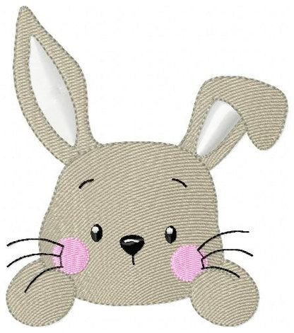 Bunny face embroidery design - Rabbit embroidery designs machine embroidery pattern - Baby boy embroidery file - Easter Rabbit pes jef vp3 Marcia Embroidery