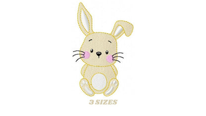 Bunny face embroidery design - Rabbit embroidery designs machine embroidery pattern - Baby girl embroidery file - Animal embroidery pes jef