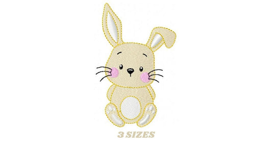 Bunny face embroidery design - Rabbit embroidery designs machine embroidery pattern - Baby girl embroidery file - Animal embroidery pes jef