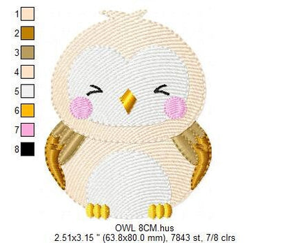 Owl embroidery design - Bird embroidery design machine embroidery pattern - Birdie embroidery file - Owl design instant download jef pes vp3 Marcia Embroidery