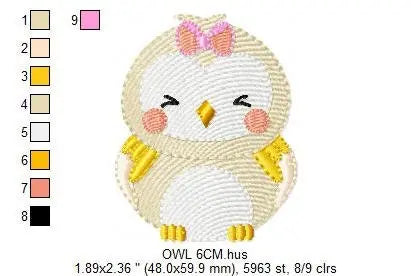 Owl embroidery design - Bird embroidery design machine embroidery pattern - Birdie embroidery file Marcia Embroidery