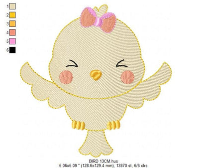 Bird embroidery designs - Baby girl embroidery design machine embroidery pattern - instant download - Owl animal embroidery file digital pes - Marcia Embroidery