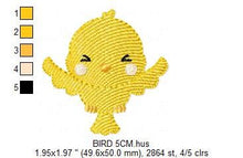 Load image into Gallery viewer, Bird embroidery designs - Baby girl embroidery design machine embroidery pattern - instant download - Nursery embroidery file digital file
