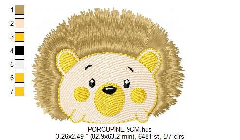 Hedgehog embroidery designs - Woodland Animal embroidery design machine embroidery pattern - Porcupine embroidery file  instant download - Marcia Embroidery