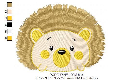 Hedgehog embroidery designs - Woodland Animal embroidery design machine embroidery pattern - Porcupine embroidery file  instant download - Marcia Embroidery