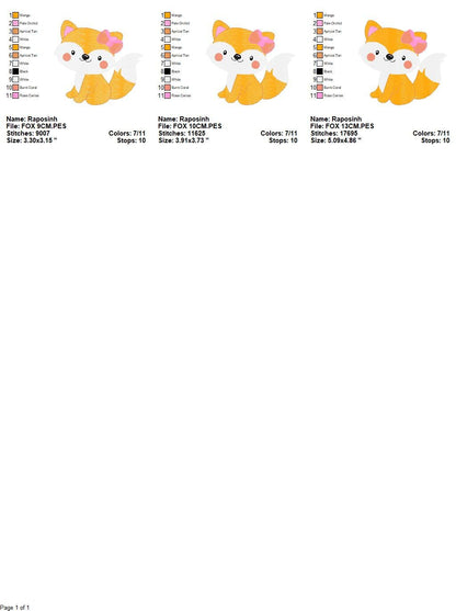 Woodland Fox embroidery designs - Red Fox embroidery design machine embroidery pattern - Animal embroidery - Red fox design girl embroidery
