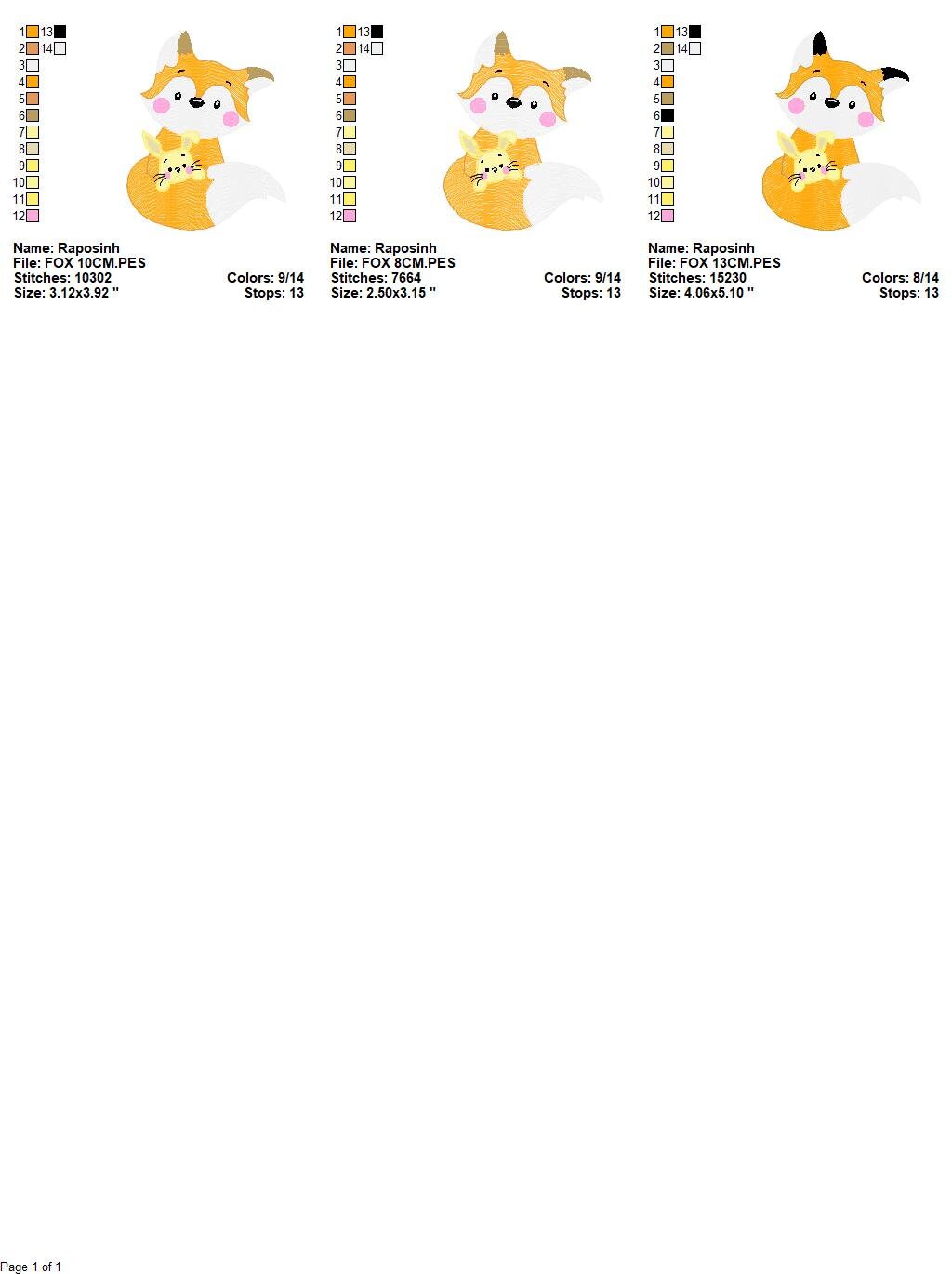 Fox embroidery designs - Red Fox embroidery design machine embroidery pattern - Animal embroidery file - Rabbit Bunny baby pes jef vp3 hus