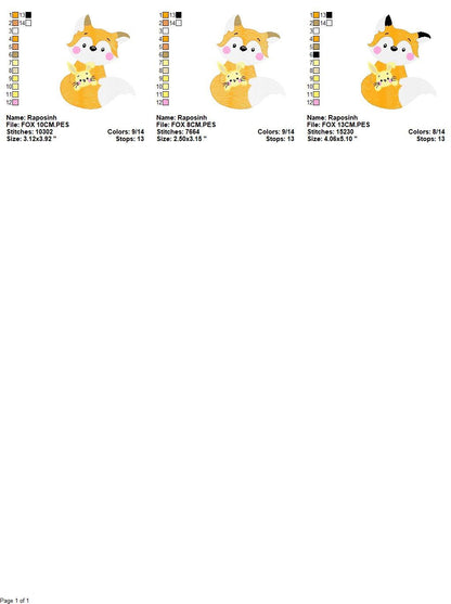 Fox embroidery designs - Red Fox embroidery design machine embroidery pattern - Animal embroidery file - Rabbit Bunny baby pes jef vp3 hus