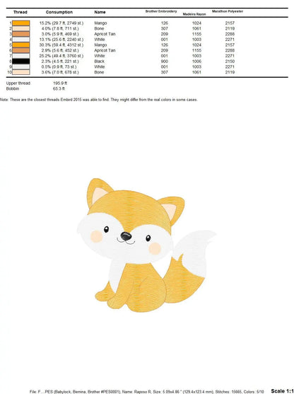 Woodland Fox embroidery designs - Red Fox embroidery design machine embroidery pattern - Animal embroidery - Red fox design instant download Marcia Embroidery