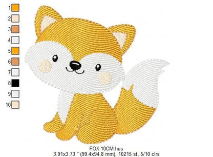 Woodland Fox embroidery designs - Red Fox embroidery design machine embroidery pattern - Animal embroidery - Red fox design instant download Marcia Embroidery