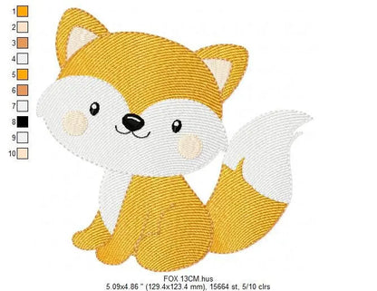 Woodland Fox embroidery designs - Red Fox embroidery design machine embroidery pattern - Animal embroidery - Red fox design instant download Marcia Embroidery