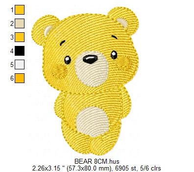 Bear embroidery designs - Teddy embroidery design machine embroidery pattern - Baby Boy embroidery file - instant  digital download bear Marcia Embroidery