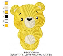 Carica l&#39;immagine nel visualizzatore di Gallery, Bear embroidery designs - Teddy embroidery design machine embroidery pattern - Baby Boy embroidery file - instant  digital download bear
