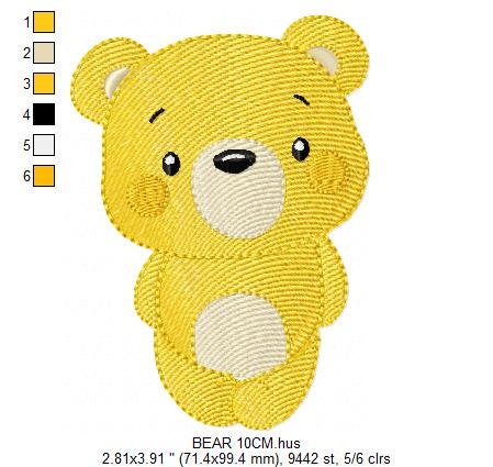Bear embroidery designs - Teddy embroidery design machine embroidery pattern - Baby Boy embroidery file - instant  digital download bear Marcia Embroidery