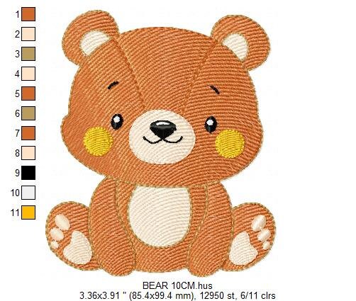 Bear embroidery designs - Teddy embroidery design machine embroidery pattern - Baby Boy embroidery file - instant download pes jef hus vp3 Marcia Embroidery