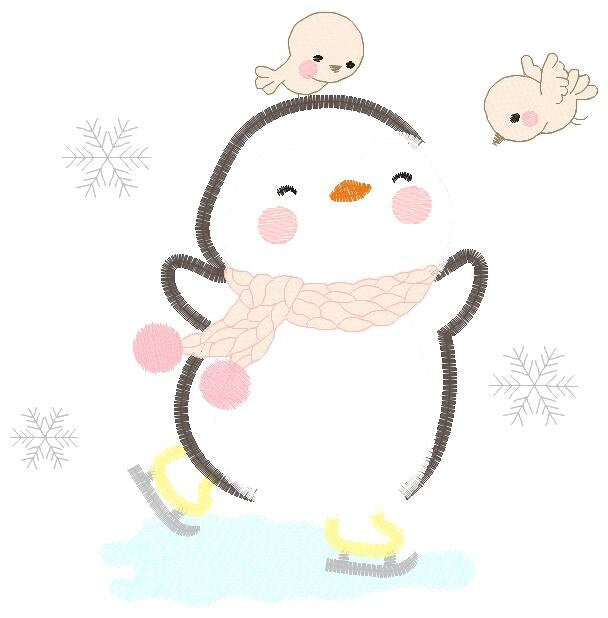 Penguin embroidery design - Animal embroidery designs machine embroidery pattern - Baby boy embroidery file - instant download Winter Cold Marcia Embroidery