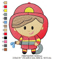 Charger l&#39;image dans la galerie, Firefighter embroidery designs - Fireman embroidery design machine embroidery pattern - instant download - Fire embroidery digital file
