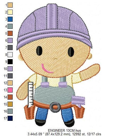 Engineer embroidery designs - Woodworker embroidery design machine embroidery pattern - instant download