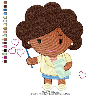 Teacher embroidery designs - School class embroidery design machine embroidery pattern - instant download - Tutor embroidery file School