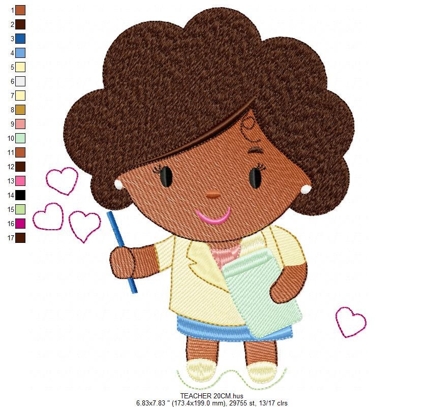 Teacher embroidery designs - School class embroidery design machine embroidery pattern - instant download - Tutor embroidery file School