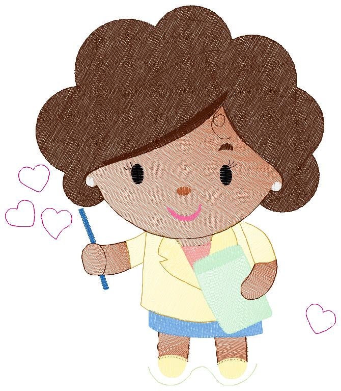 Teacher embroidery designs - School class embroidery design machine embroidery pattern - instant download - Tutor embroidery file School