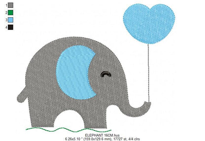 Elephant embroidery designs - Animal embroidery design machine embroidery pattern - Baby boy embroidery file - girl kid embroidery download