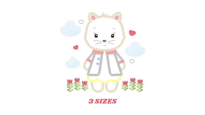 Cat embroidery design - Animal embroidery designs machine embroidery pattern - Kitty embroidery file - baby girl embroidery cat applique pes Marcia Embroidery