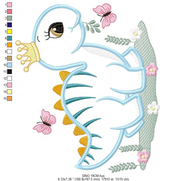 Dinosaur embroidery designs - Baby Boy Dino machine embroidery pattern - Stegosaurus Dinosaur Applique - Instant digital download pes jef Marcia Embroidery