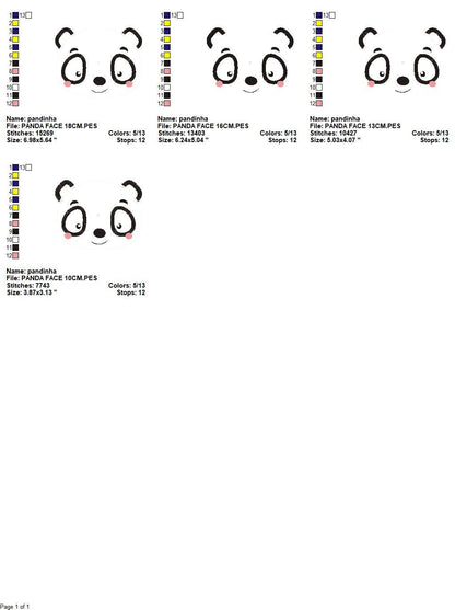 Panda embroidery design - Animal embroidery designs machine embroidery pattern - Baby boy embroidery file - Face Panda applique design