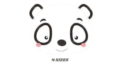 Panda embroidery design - Animal embroidery designs machine embroidery pattern - Baby boy embroidery file - Face Panda applique design