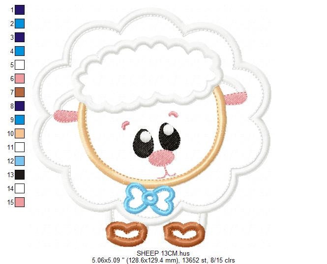 Sheep embroidery design - Lamb embroidery designs machine embroidery pattern - Baby boy embroidery file - newborn sheep applique embroidery - Marcia Embroidery