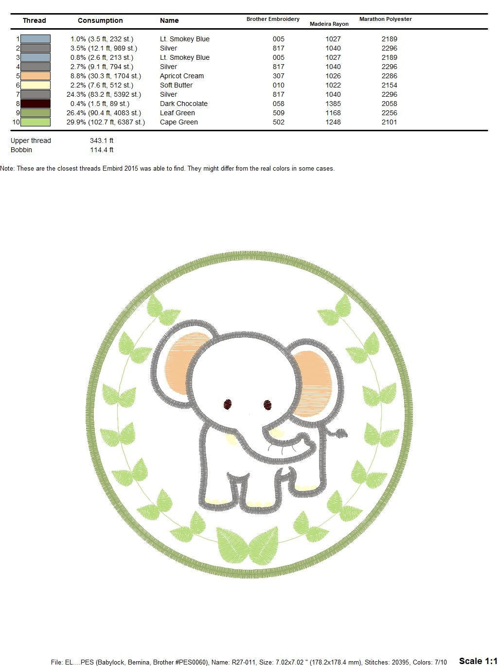 Elephant embroidery designs - Safari embroidery design machine embroidery pattern - Animal embroidery file - Tag Elephant applique frame pes Marcia Embroidery