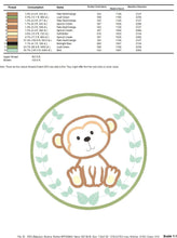 Load image into Gallery viewer, Monkey embroidery designs - Safari embroidery design machine embroidery pattern - Animal embroidery file - Tag Monkey applique frame pes jef
