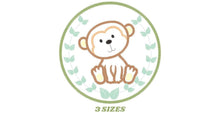 Load image into Gallery viewer, Monkey embroidery designs - Safari embroidery design machine embroidery pattern - Animal embroidery file - Tag Monkey applique frame pes jef
