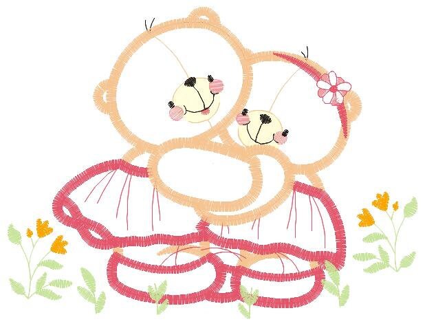 Bear embroidery designs - Mama bear embroidery design machine embroidery pattern - Baby Girl embroidery file - instant digital download Marcia Embroidery