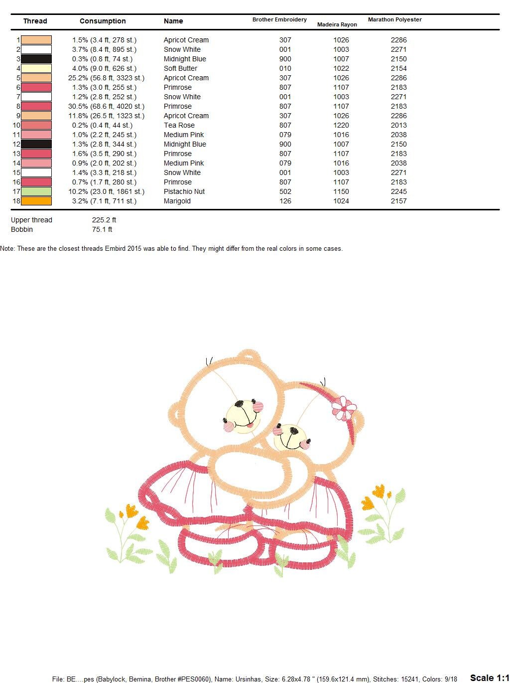 Bear embroidery designs - Mama bear embroidery design machine embroidery pattern - Baby Girl embroidery file - instant digital download Marcia Embroidery