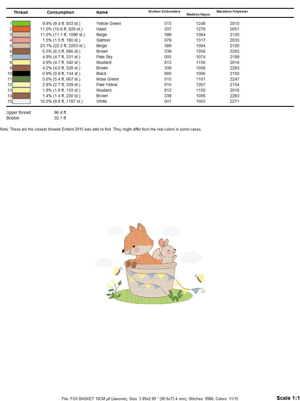 Fox embroidery designs - Red Fox embroidery design machine embroidery pattern - Animal embroidery file - Rabbit Bunny baby pes jef vp3 hus