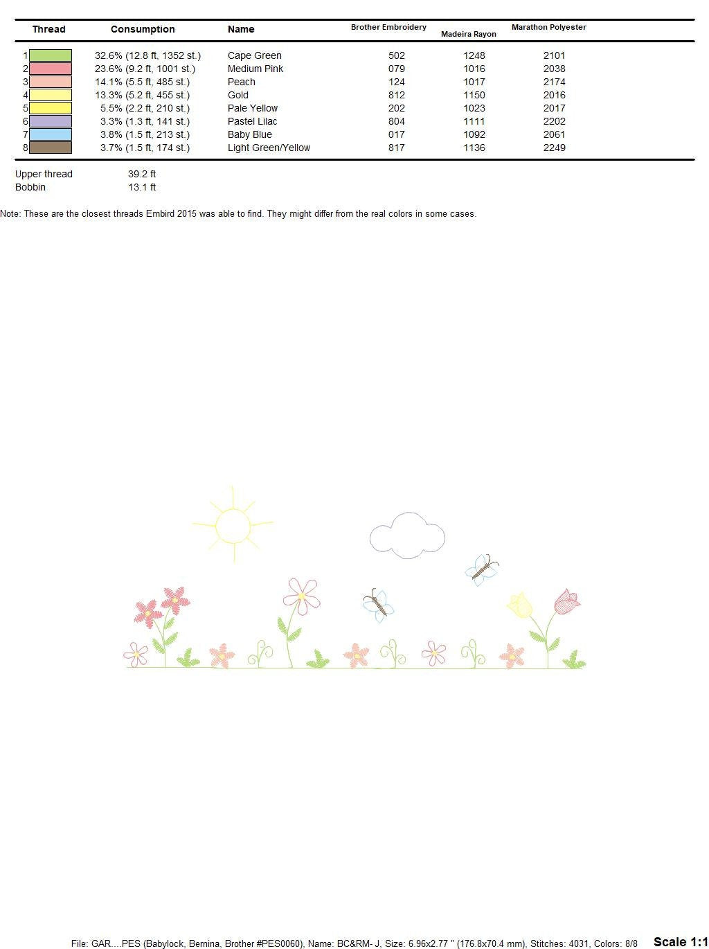 Flower garden embroidery designs - Spring flowers embroidery design machine embroidery pattern - Tea towel embroidery file - kitchen apron - Marcia Embroidery