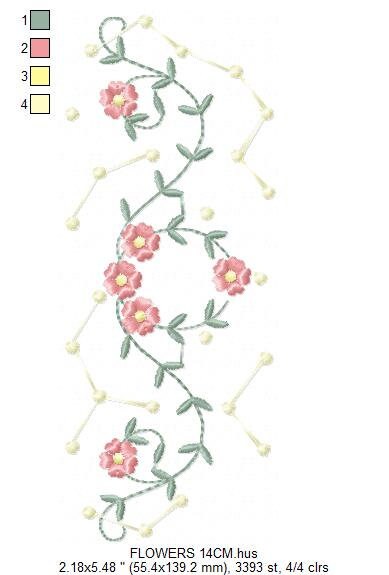 Flowers embroidery designs - Roses embroidery design machine embroidery pattern - entwined roses embroidery file - instant download towel - Marcia Embroidery