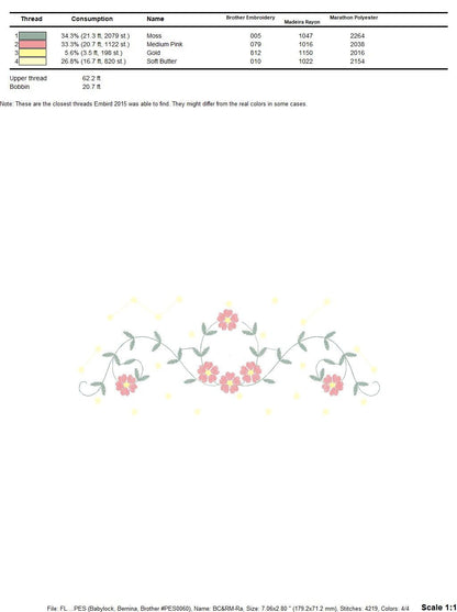 Flowers embroidery designs - Roses embroidery design machine embroidery pattern - entwined roses embroidery file - instant download towel - Marcia Embroidery