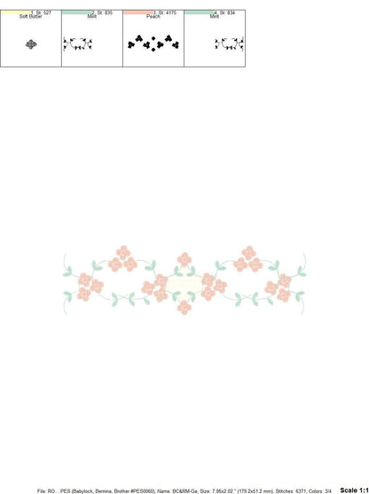 Flowers embroidery designs - Roses embroidery design machine embroidery pattern - Monogram embroidery file - instant download towels pes jef Marcia Embroidery