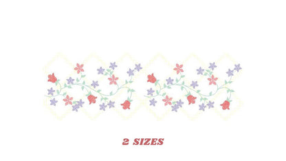Flowers embroidery designs - Roses embroidery design machine embroidery pattern - Tulips embroidery file - instant download towel pes jef Marcia Embroidery