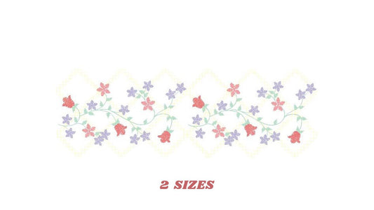 Flowers embroidery designs - Roses embroidery design machine embroidery pattern - Tulips embroidery file - instant download towel pes jef Marcia Embroidery