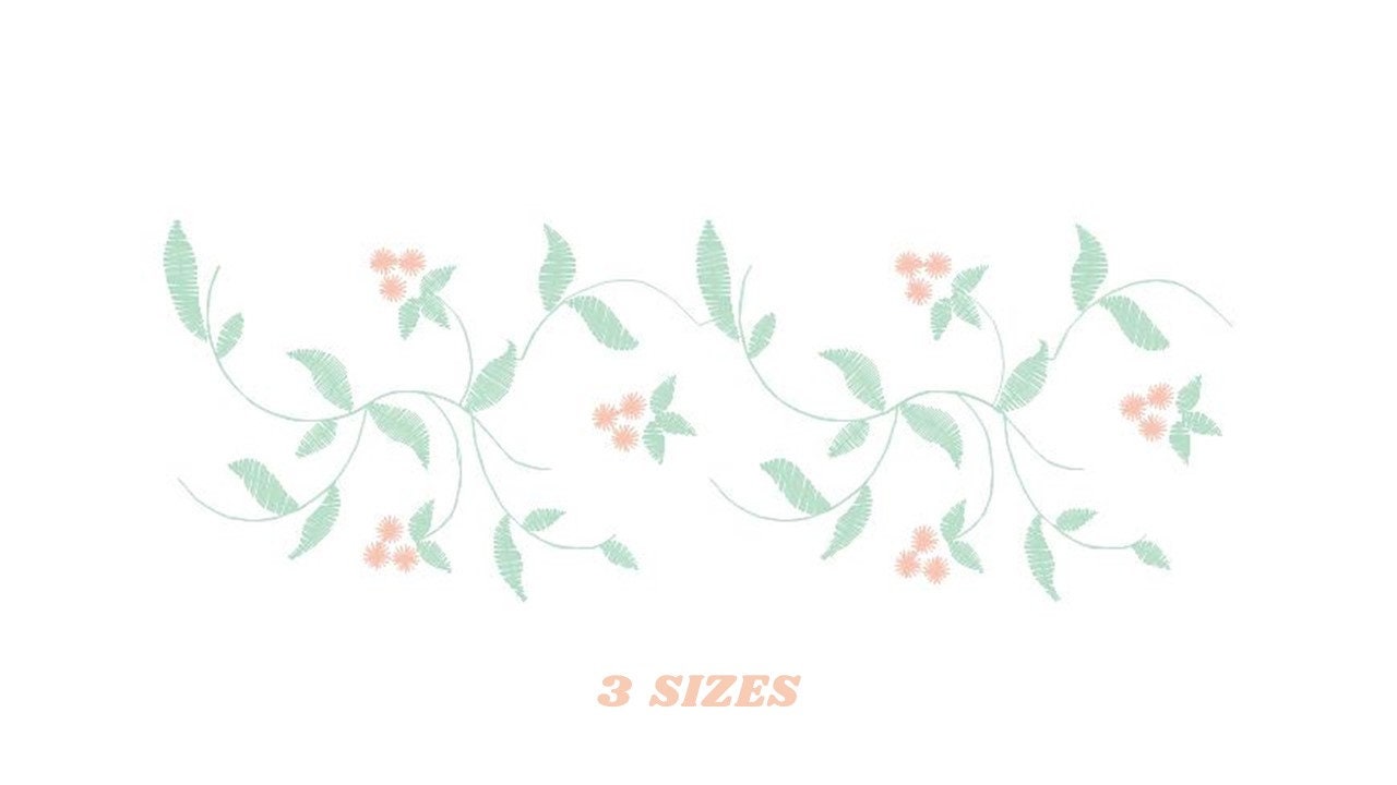 Delicate Flowers embroidery designs - Roses embroidery design machine embroidery pattern - Monogram embroidery file - instant download towel