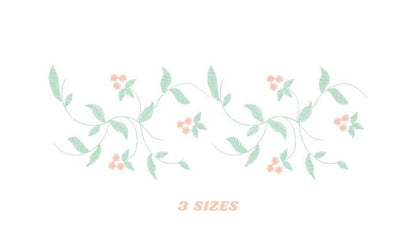 Delicate Flowers embroidery designs - Roses embroidery design machine embroidery pattern - Monogram embroidery file - instant download towel