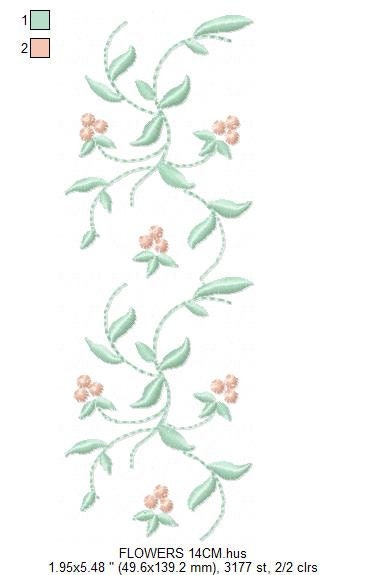Delicate Flowers embroidery designs - Roses embroidery design machine embroidery pattern - Monogram embroidery file - instant download towel