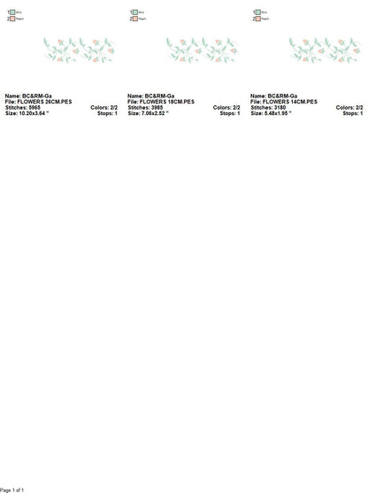 Delicate Flowers embroidery designs - Roses embroidery design machine embroidery pattern - Monogram embroidery file - instant download towel